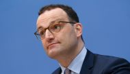 German Health Minister Jens Spahn attends a news conference on the current coronavirus disease (COVID-19) situation in Berlin, Germany May 7, 2021. REUTERS/Annegret Hilse/Pool
