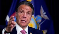 New York Governor Andrew Cuomo speaks during a news conference, in New York, U.S., May 10, 2021. Mary Altaffer/Pool via REUTERS