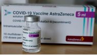 A vial of the AstraZeneca's COVID-19 vaccine is seen in a general practice of a doctor, as the spread of the coronavirus disease (COVID-19) continues, in Vienna, Austria April 30, 2021. REUTERS/Leonhard Foeger/File Photo