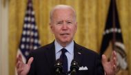 U.S. President Joe Biden delivers remarks on the April jobs report from the East Room of the White House in Washington, U.S., May 7, 2021. REUTERS/Jonathan Ernst/File Photo