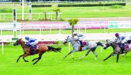 Artemis takes the lead during Qatar Prix de l’Élevage (Gr.2 PA) in Toulouse, France, yesterday. Pic By: Robert Polin