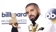FILE PHOTO: 2017 Billboard Music Awards – Photo Room - Las Vegas, Nevada, U.S., 21/05/2017 - Drake with his many awards. REUTERS/Steve Marcus
