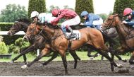 Oisin Murphy guides Qatar Racing Limited's Sunstrike
towards victory. PIC: JOHN HOY