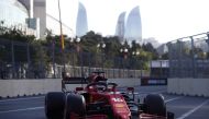 Ferrari's Charles Leclerc after qualifying in pole position Pool via REUTERS/Maxim Shemetov