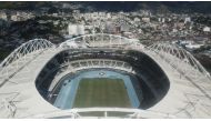 A general view of the Nilton Santos stadium in Rio de Janeiro, Brazil June 10, 2021. Picture taken with a drone. (Reuters/Pilar Olivares)