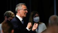 NATO Secretary-General Jens Stoltenberg holds a news conference ahead of the NATO summit at the Alliance's headquarters, in Brussels, Belgium, June 14, 2021. Francisco Seco/Pool via Reuters