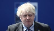 Britain's Prime Minister Boris Johnson arrives for the NATO summit at the Alliance's headquarters, in Brussels, Belgium, June 14, 2021. Kenzo Tribouillard/Pool via REUTERS
