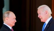 U.S. President Joe Biden and Russia's President Vladimir Putin meet for the U.S.-Russia summit at Villa La Grange in Geneva, Switzerland, June 16, 2021. REUTERS/Denis Balibouse/Pool
