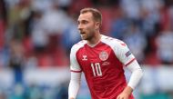 File photo: June 12, 2021 Denmark's Christian Eriksen during the match Pool via Reuters/Hannah Mckay/File Photo
