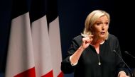 File photo: France's far-right leader Marine Le Pen delivers a speech for the next year's municipal elections in an end-summer annual address to partisans in Frejus, France September 15, 2019. Reuters/Jean-Paul Pelissier/File Photo
