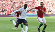 France's Ousmane Dembele in action with Hungary's Attila Fiola Pool via Reuters/Tibor Illyes
 