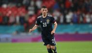 June 18, 2021 Picture taken June 18, 2021 Scotland's Billy Gilmour in action Pool via REUTERS/Carl Recine