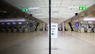 The AirAsia counter is closed as lockdown and travel restrictions are imposed to curb the spread of the coronavirus disease (COVID-19) at Don Muang Airport in Bangkok, Thailand, July 12, 2021. REUTERS/Soe Zeya Tun