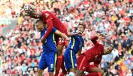 Liverpool's Joel Matip in action with Chelsea's Mateo Kovacic REUTERS/Peter Powell