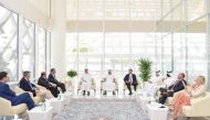 Minister of State and Chairman of Qatar Free Zones Authority H E Ahmad Al Sayed with the US Congress delegation during the meeting.