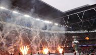 FILE PHOTO: Soccer Football - Euro 2020 - Final - Italy v England - Wembley Stadium, London, Britain - July 11, 2021 General view of entertainment before the match Pool via REUTERS/Carl Recine/File Photo
