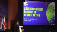Britain's COP26 president Alok Sharma speaks during the UN Climate Change Conference (COP26) in Glasgow, Scotland, Britain, November 9, 2021. Reuters/Yves Herman