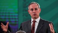 Mexico's deputy Health Minister Hugo Lopez-Gatell speaks during a news conference at the National Palace in Mexico City, Mexico April 20, 2021. REUTERS/Henry Romero/File Photo
 
