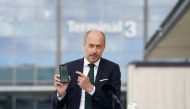 Denmark's Minister of Health Magnus Heunicke holds a news conference on the launch of the new digital COVID-19 passport, amid the spread of the coronavirus disease (COVID-19), at Copenhagen Airport, in Copenhagen, Denmark May 28, 2021. Martin Sylvest/Ritzau Scanpix/via REUTERS

