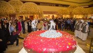 The 2,022kg giant cake.
