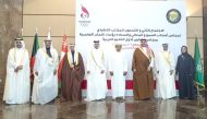Qatar Olympic Committee (QOC) Secretary-General Jassim bin Rashid Al Buenain with other Executive Board members of the Gulf Cooperation Council (GCC) Olympic Committees during the meeting held in Manama, Bahrain.