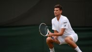 Austria's Dominic Thiem in action against Czech Republic's Jiri Vesely REUTERS/Tony O'Brien/File Photo
