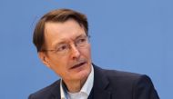 German Health Minister Karl Lauterbach speaks as he attends a news conference on the coronavirus disease (COVID-19) pandemic in Berlin, Germany, January 28, 2022. REUTERS/Christian Mang/Pool
