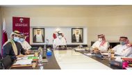President of the QSL Sheikh Hamad bin Khalifa bin Ahmed Al Thani chairs the Ordinary General Assembly meeting yesterday.