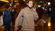Belarusian Aryna Sabalenka arrives at the Hamad International Airport