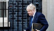FILE PHOTO: British Prime Minister Boris Johnson leaves Downing Street, in London, Britain, February 24, 2022. REUTERS/Peter Cziborra/File Photo
