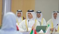 Qatar Olympic Committee (QOC) Secretary General Jassim bin Rashid Al Buenain and other officials during the meeting in Riyadh, yesterday.