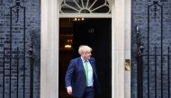 British Prime Minister Boris Johnson waits for Finnish President Sauli Niinisto outside Downing Street in London, Britain March 15, 2022. Reuters/Hannah McKay/File Photo