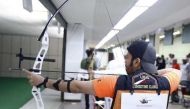 An archer in action during the Nishan Vodafone Ramadan Tournament. 