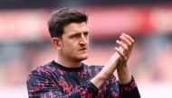 Manchester United's Harry Maguire during the warm up before the match REUTERS/David Klein


