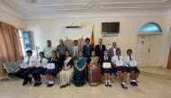 Community members, students and officials at the event held at the embassy of Sri Lanka. 