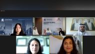 Officials participating in the webinar. 