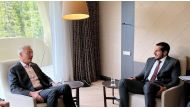 Minister of Commerce and Industry H E Sheikh Mohammed bin Hamad bin Qassim Al Thani, during meeting with H E Jozef Síkela, Minister of Industry and Trade of the Czech Republic.