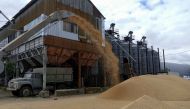 A truck is seen at a grain terminal during barley harvesting in Odesa region Ukraine June 23, 2022. (REUTERS/Igor Tkachenko)