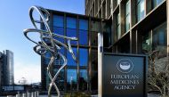 The exterior of EMA, European Medicines Agency is seen in Amsterdam, Netherlands December 18, 2020. REUTERS/Piroschka van de Wouw

