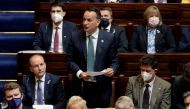 Irish Deputy Prime Minister Leo Varadkar speaks in parliament, in Dublin, Ireland April 6, 2022. Maxwells/Handout via REUTERS/File Photo