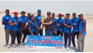 Doha Revolt Stars team poses after winning the CRIC QATAR’s Eid cup.