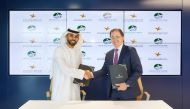 Eng. Abdulla Abdul Aziz AlShamsi, Acting Director General of ADIO with Daniel Chapman, CEO Argentem Creek. 