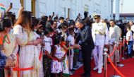 Indian Ambassador H E Dr. Deepak Mittal with community members.