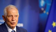 European Union Foreign Policy Chief Josep Borrell speaks on the tensions between the neighbouring Western Balkan nations in Brussels, Belgium, August 18, 2022. REUTERS/ Johanna Geron


