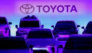 Toyota Motor Corporation cars are seen at a briefing on the company's strategies on battery EVs in Tokyo, Japan December 14, 2021. REUTERS/Kim Kyung-Hoon/File Photo

