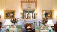 Queen Elizabeth waits in the Drawing Room before receiving Liz Truss for an audience at Balmoral Castle, Scotland, on September 6, 2022. Jane Barlow/Pool via REUTERS