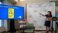 New York Governor Kathy Hochul during a press conference to provide an update on the coronavirus disease in New York, US, September 7, 2022. (REUTERS/David 'Dee' Delgado)