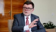 Czech Finance Minister Zbynek Stanjura speaks during an interview with Reuters in Prague, Czech Republic, on June 9, 2022. REUTERS/David W Cerny