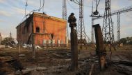 A view shows a compound of a power substation heavily damaged by a recent Russian missile strike, as Russia's attack on Ukraine continues, in Kharkiv, Ukraine, on September 12, 2022. REUTERS/Vyacheslav Madiyevskyy