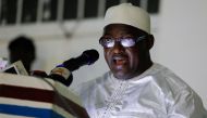 Gambian President Adama Barrow gives a speech in Banjul, Gambia, on December 5, 2021.  File Photo / Reuters
